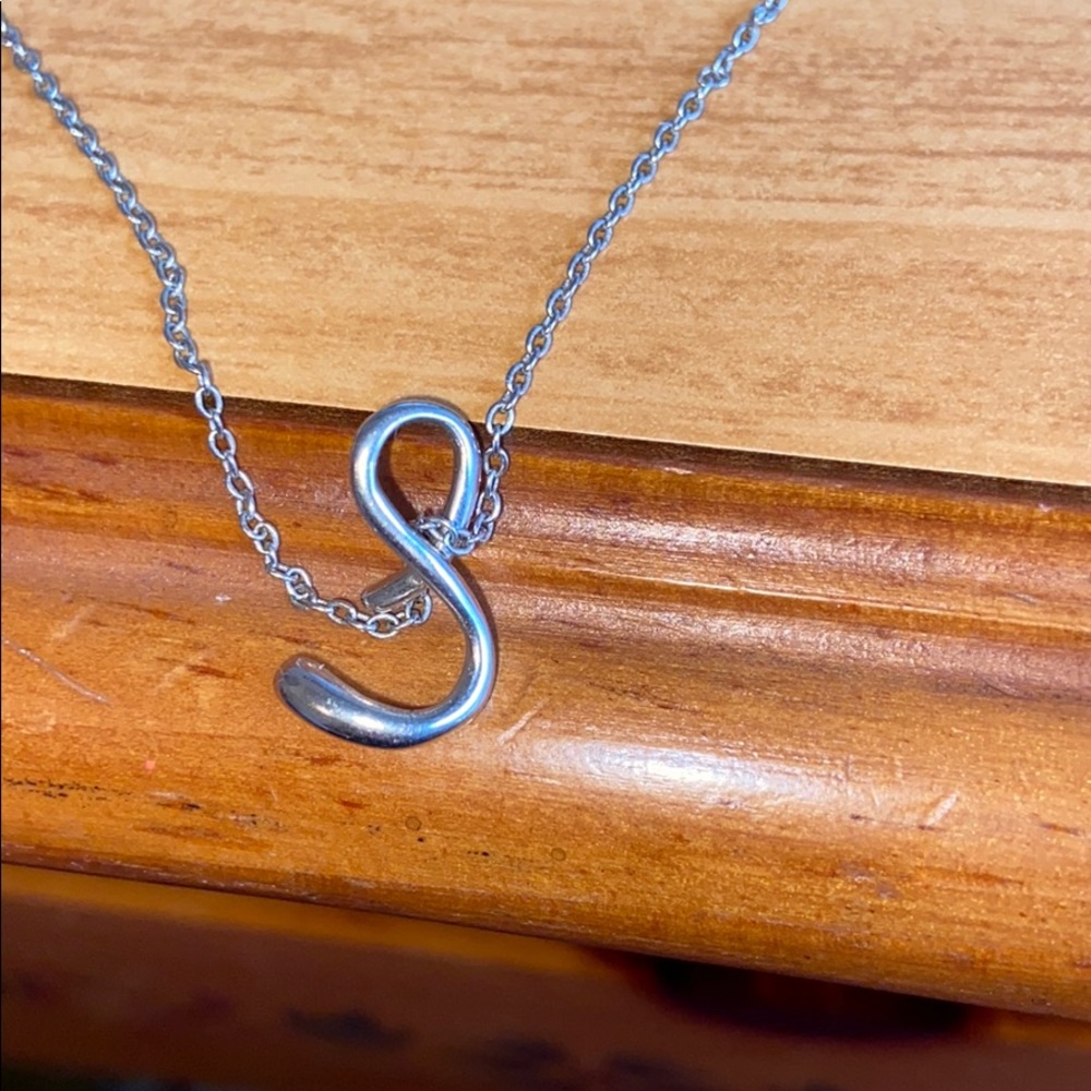 Cursive s necklace